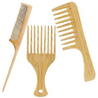Bamboo Comb Men Styling Comb for Hair 5Sets Professional Barber Hairdressing Tool