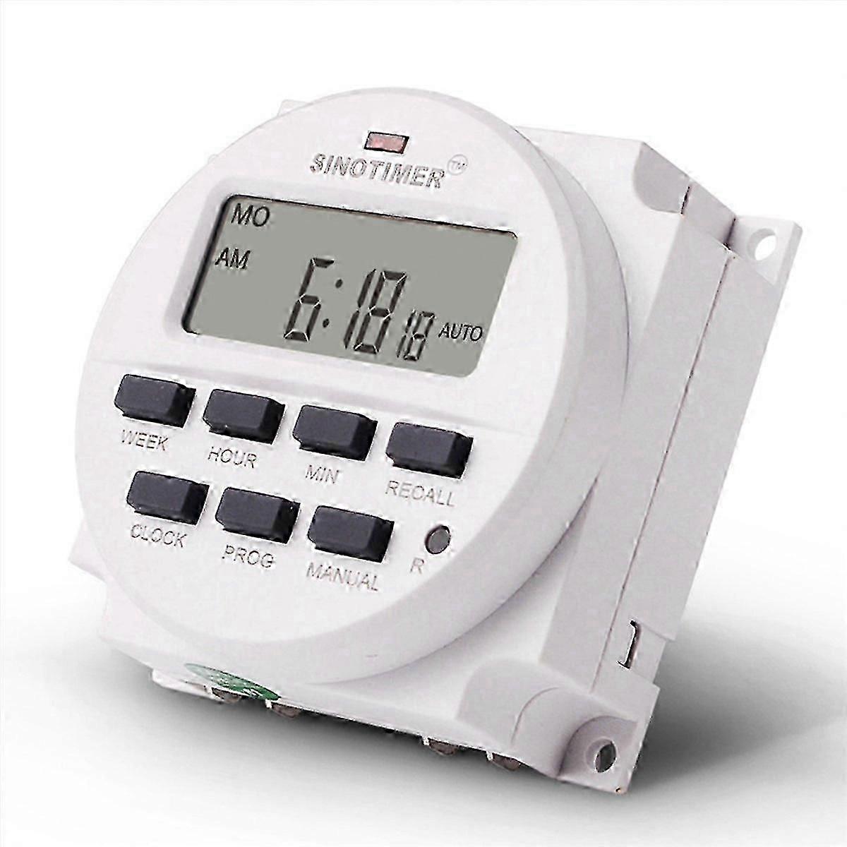 2X Tm618N-2 Lcd 1.6 Inch Digital 220V Ac Programmable Timer Switch with Relay Inside & Countdown Tim