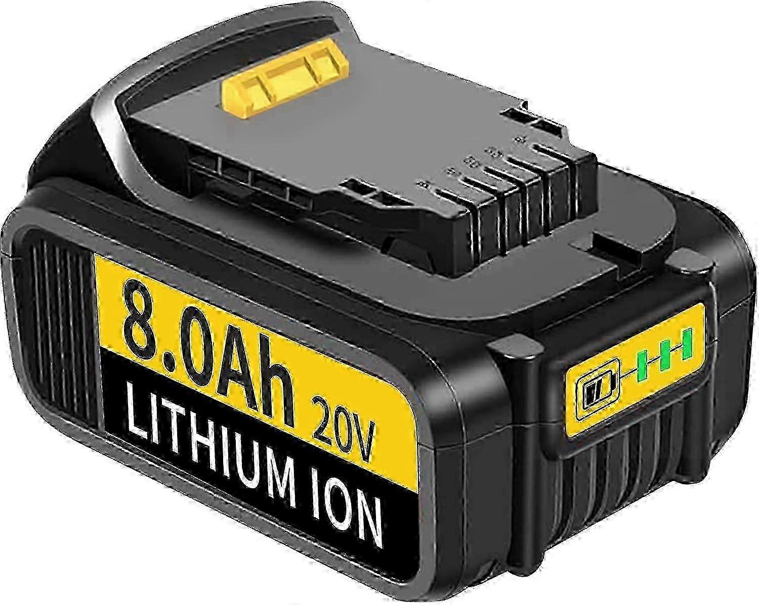 Compatible 4-Pack 8.0Ah 18V/20V Replacement for Dewalt DCB Battery