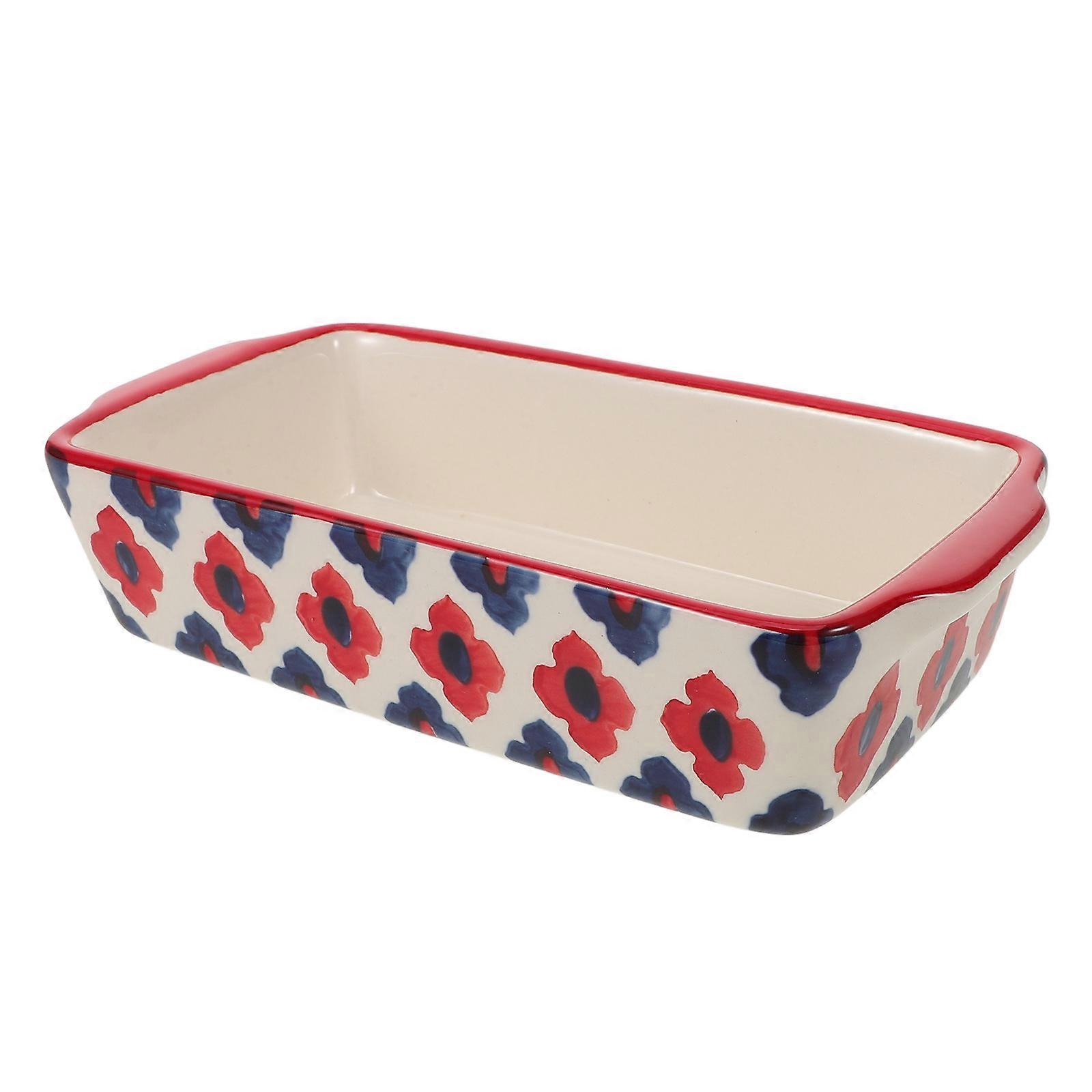Rectangular Baking Dish Ceramic Bakeware Baking Plate for Roasting Cheese Pan Baking Bowl