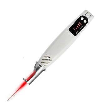 Rotlicht-Sommersprossenentferner-Stift RL-02, einstellbare Intensität, LCD-Display, tragbar – Weiß