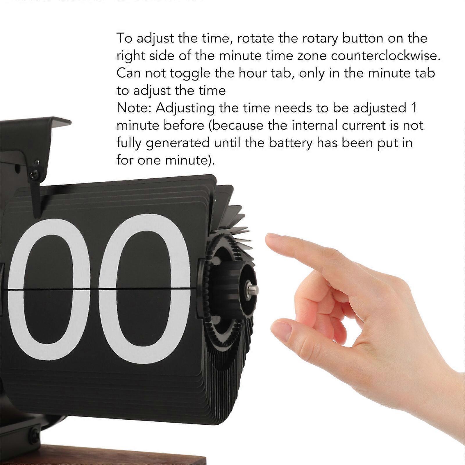 Retro Digital Operated Turning Battery Clock Flip Down Automatic MechanicalClock