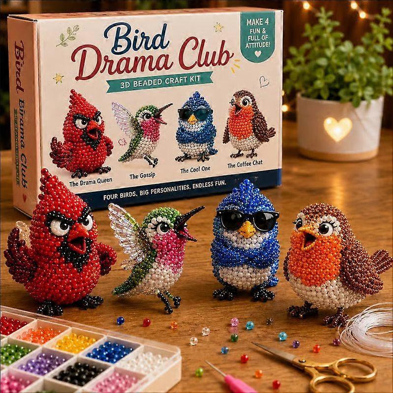 3D Beaded Mini World DIY Kit, Creative Craft Collection with Multiple Themes