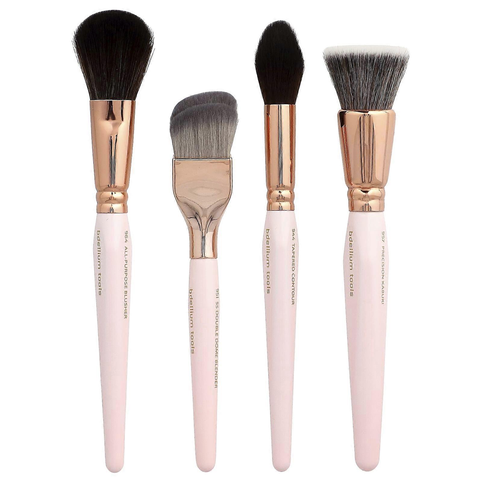 Bdellium Tools, Face Brush Set, 4 Brushes