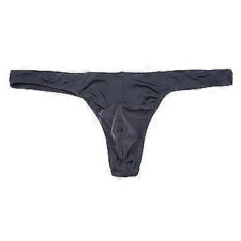 Men's Ice Silk G-string, Low Waist Nylon Breathable Thong Briefs Underwear for Daily Wear