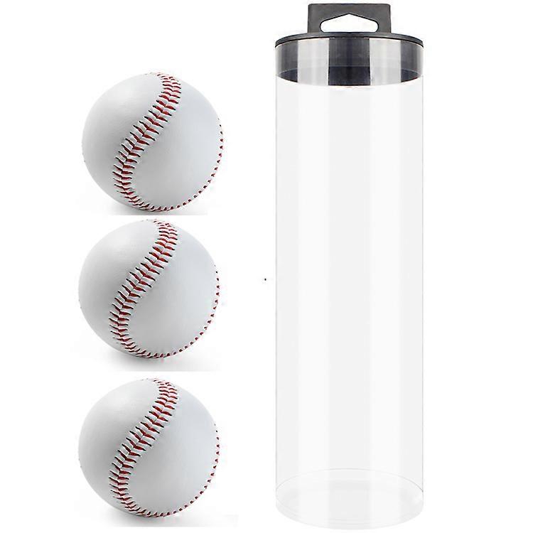 Baseball storage box, includes three baseballs.
