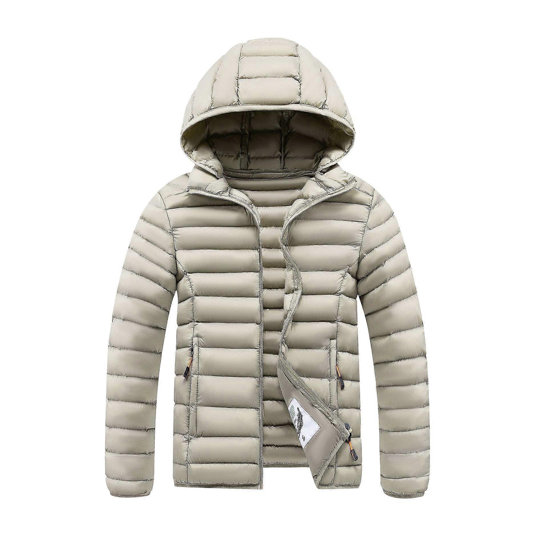 Men's Winter Down Jacket Hooded Warm Down Jacket Lightweight Loose Plus Size Down Jacket