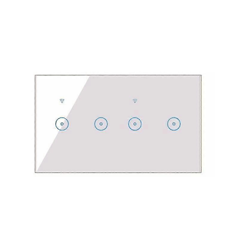Wifi Smart Wall Light Switch 10a Glass Touch Panel Wireless Interuptor 4 Gang Wireless Remote Contr
