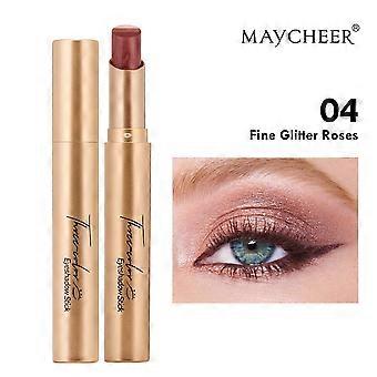 Cream Eyeshadow Stick Fine Glitter Roses, Waterproof Long Lasting Shimmer Eye Shadow Pencil With Vitamin E, Smooth Blendable Glitter Eye Makeup For Da