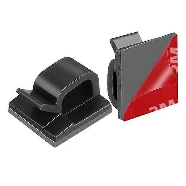50-Pack self-adhesive cable holders - cable clamps Black