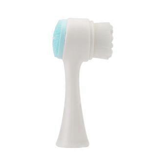 2-In-1 Face Cleansing Brush Double-sided Silicone Soft Bristles Makeup Removal Exfoliating Deep Pore Cleaning Manual Face Wash Scrubber Facial Massage