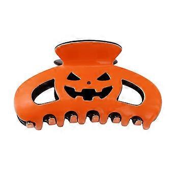 Halloween Themed Hair Claw, Hollow Pumpkin Design Hair Clip, Strong Grip Shower Back Head Hair Claw for Party Daily Wear
