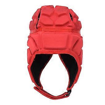 Profifußball Baseball Sporthelm Rugby Torwart Rollmütze Kopfschutz Rot L