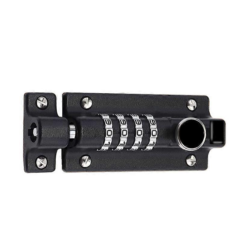 Waterproof Combination Bolt Lock for Large Doors, Black