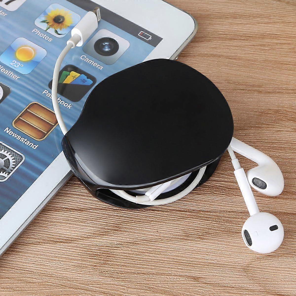 Automatic Retractable Cord Winder, Compatible with USB Cables, Headphone Cables, Data Charging Cables