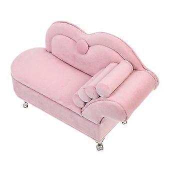 Mini Sofa Pink Doll House Sofa for Decoration Creative Jewelry Box
