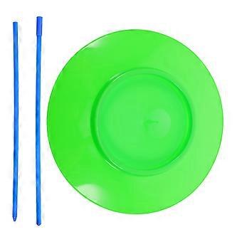 Piastre di giocoleria in plastica con bastoncini Spettacoli circensi Skill Training Trucchi di filatura per principianti