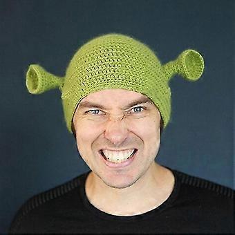 Monster Shrek Vinter Strikkede Huer Nyhed Beanie Caps Hatte Grøn 56-58cm