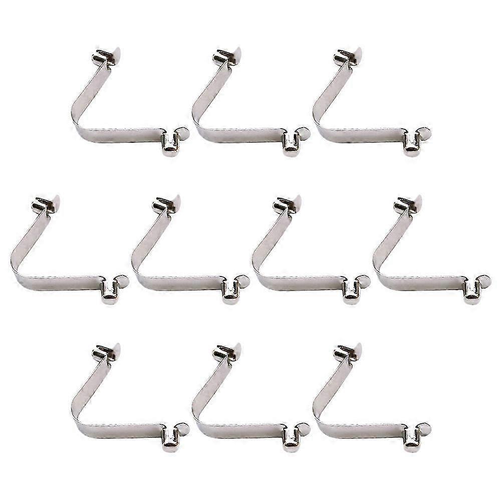 10pcs Double Pin Spring Button Clips Replacement Pool Clasps Stainless Steel Clasps