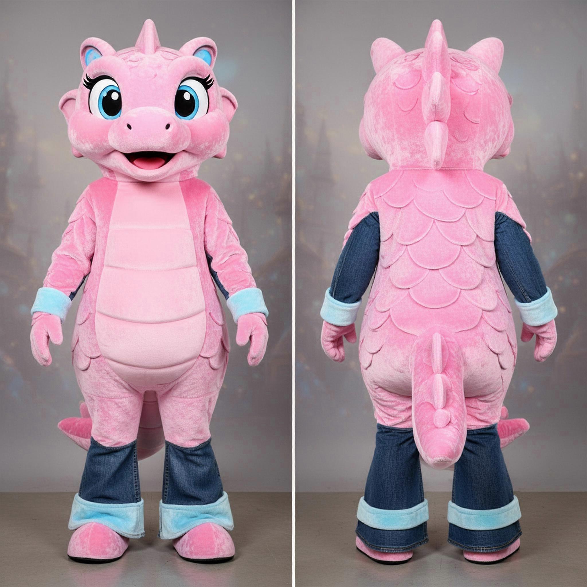 MASTICOT Pink Velvety Hydra Mascot