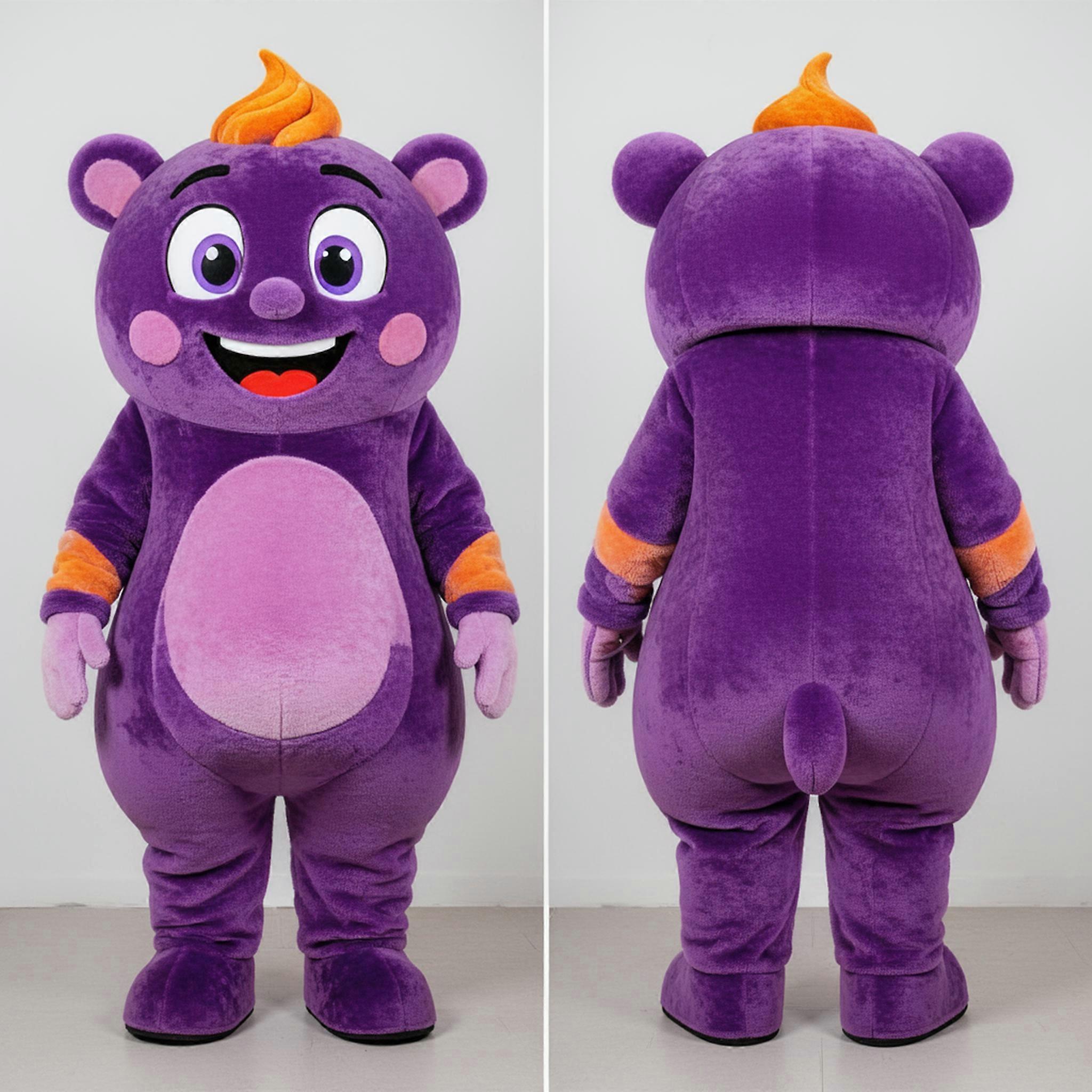 MASTICOT Violet Plush Rounded Tikka Masala Mascot
