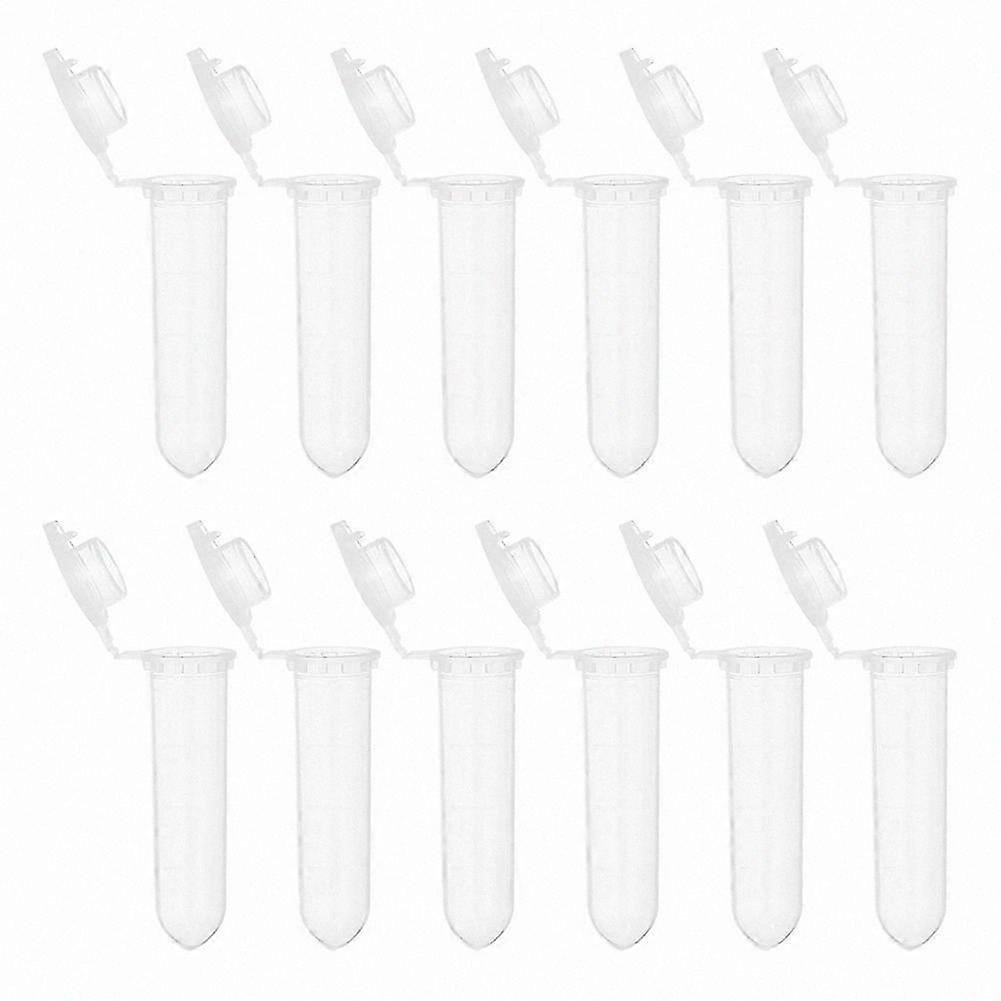 Sample Processing Centrifuge Tubes, 2ML Round Bottom with Snap Caps & Graduated Marks, Transparent (1000 Pcs)