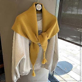 Vintage Versatile Tassel Multifunctional Triangular Neck Scarf For Women All Seasons