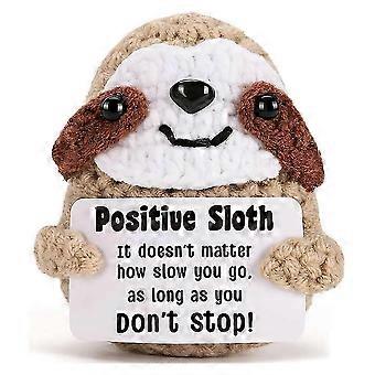 Inspirational and Positive Crochet Sloth Handmade Small Ornaments Enhance Mental Health Knit Sloth Birthday. OCD