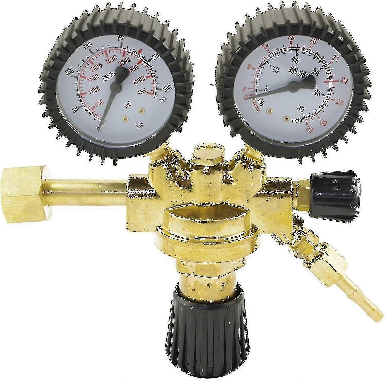 Argon/co2 pressure regulator for welding machine compatibility