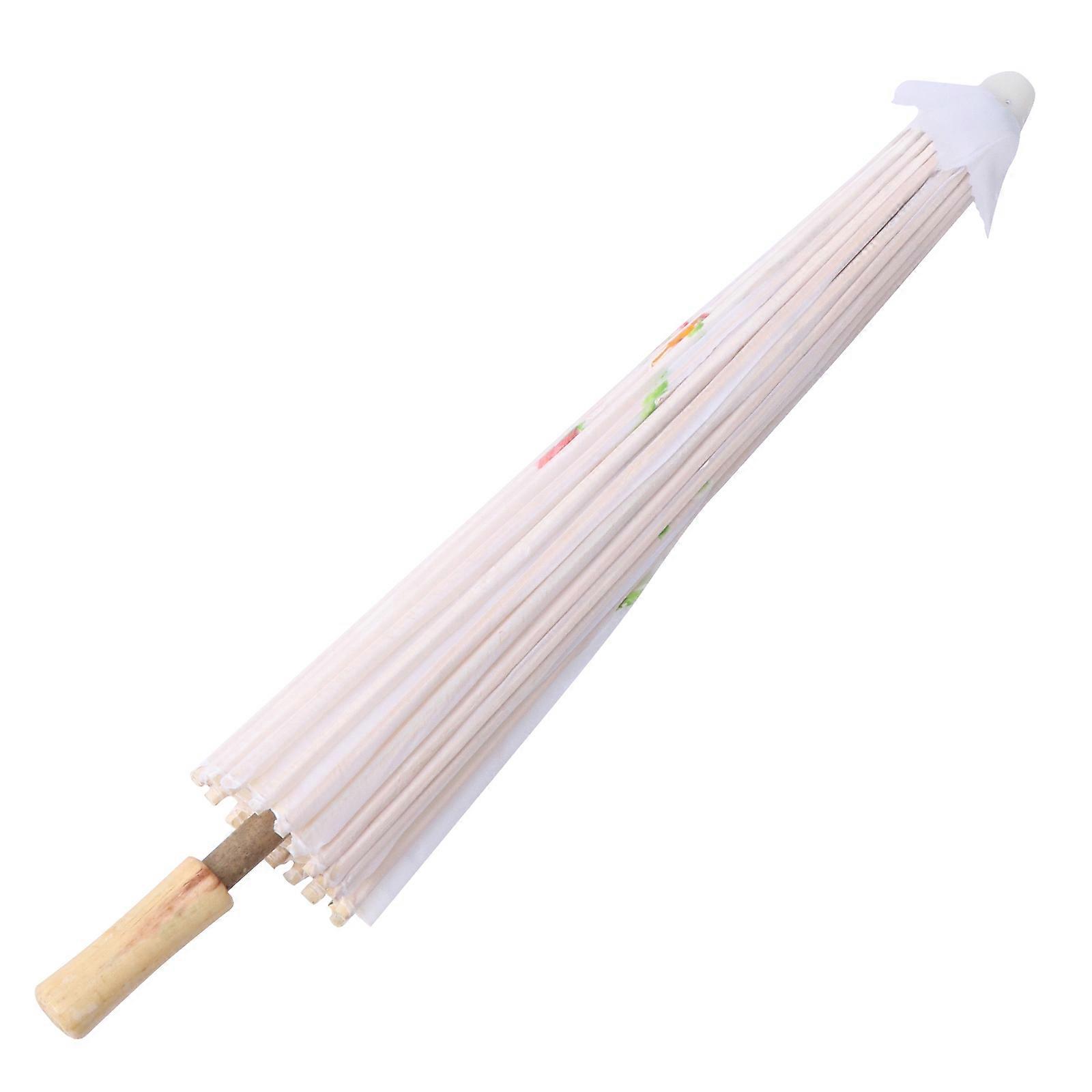 Dancing Umbrella Classical Flower Umbrella for Dancing Use White Bamboo