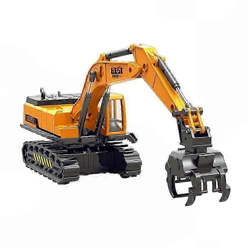 Children's Simulation Engineering Excavator Grab Crane Toy Model Fk