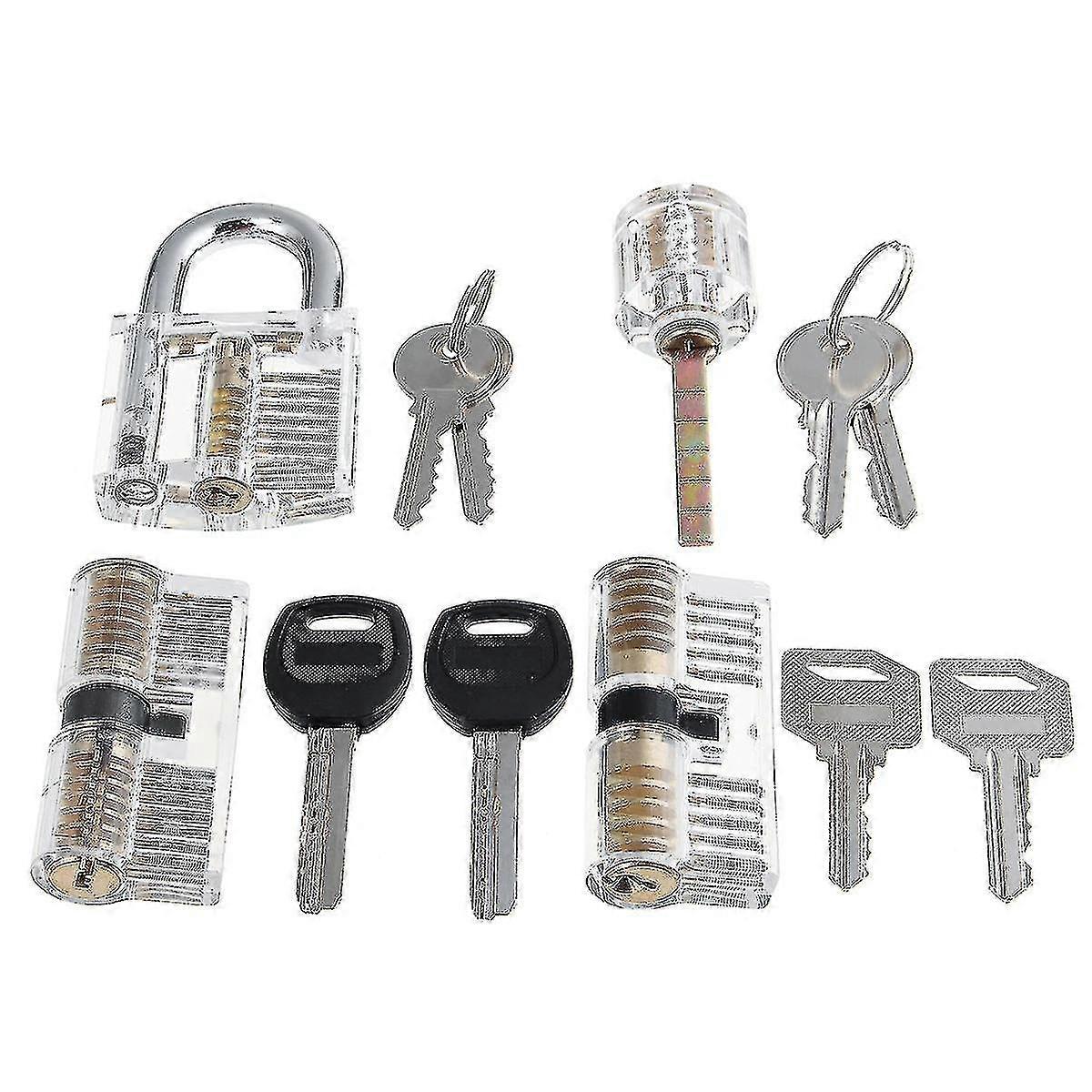 Transparent Training Locks Lock Pick Set