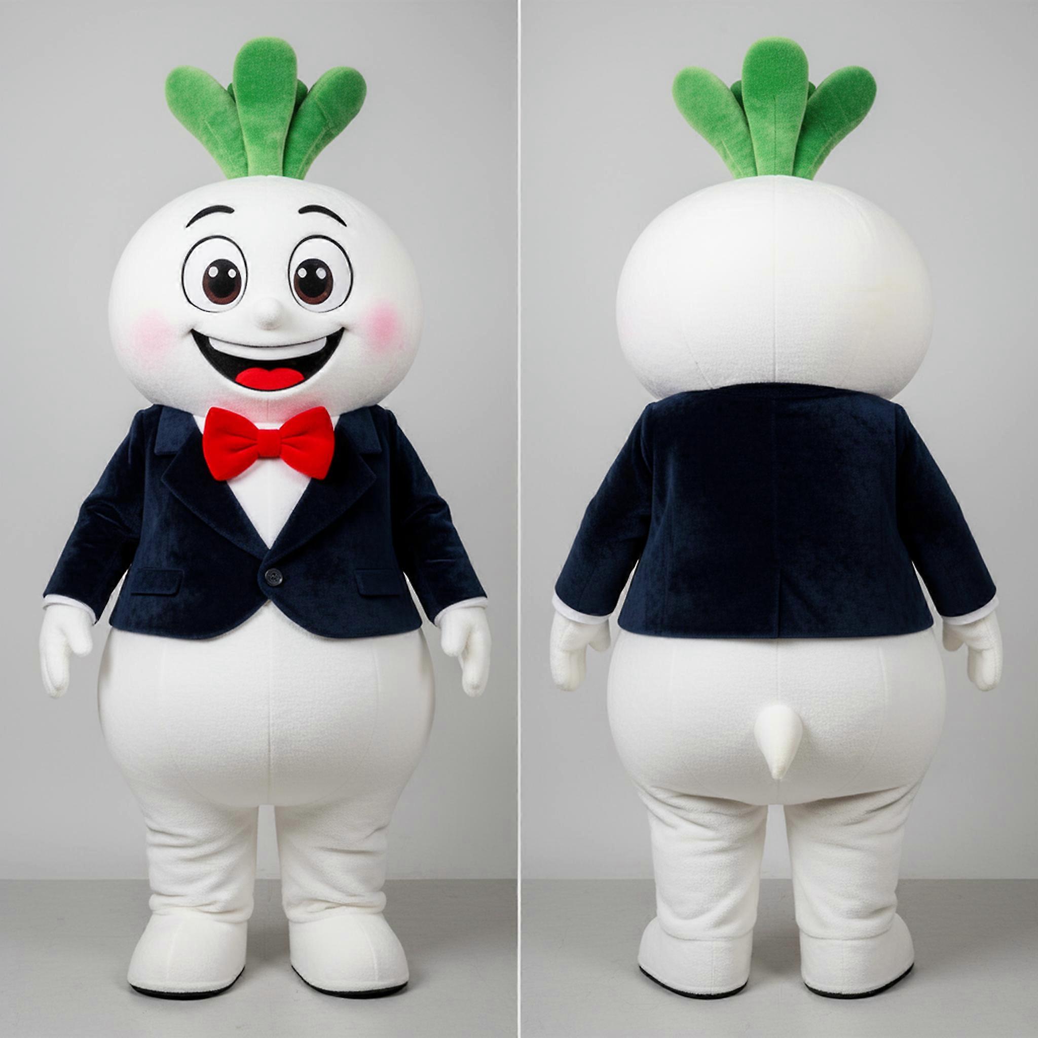 MASTICOT White Rounded Turnip Mascot
