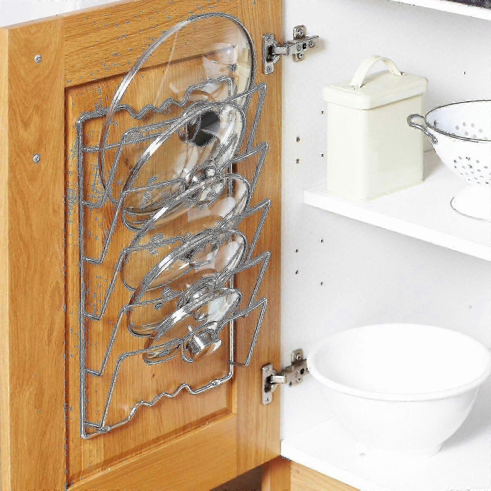 43x28cm Wall-Mount Lid Storage Rack