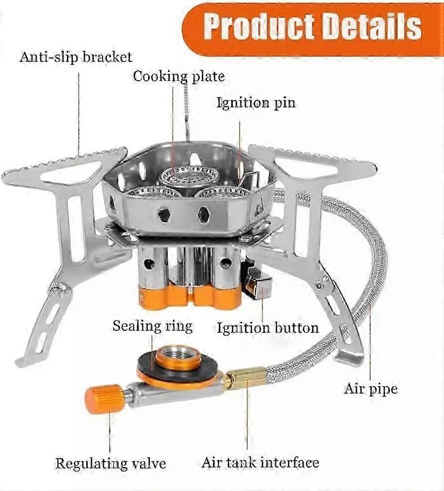 Moose Rocket Stove Portable Double Layer Windproof Three Burner