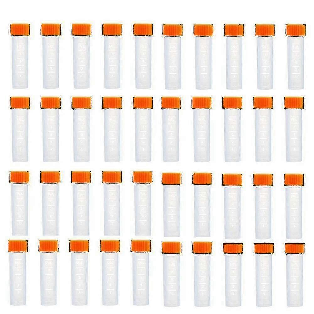5ml Screw Cap Centrifuge Plastic Test Tubes 200 Pack Designed compatible with Storage