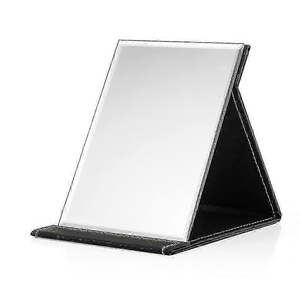 Folding PU Leather Makeup Mirror