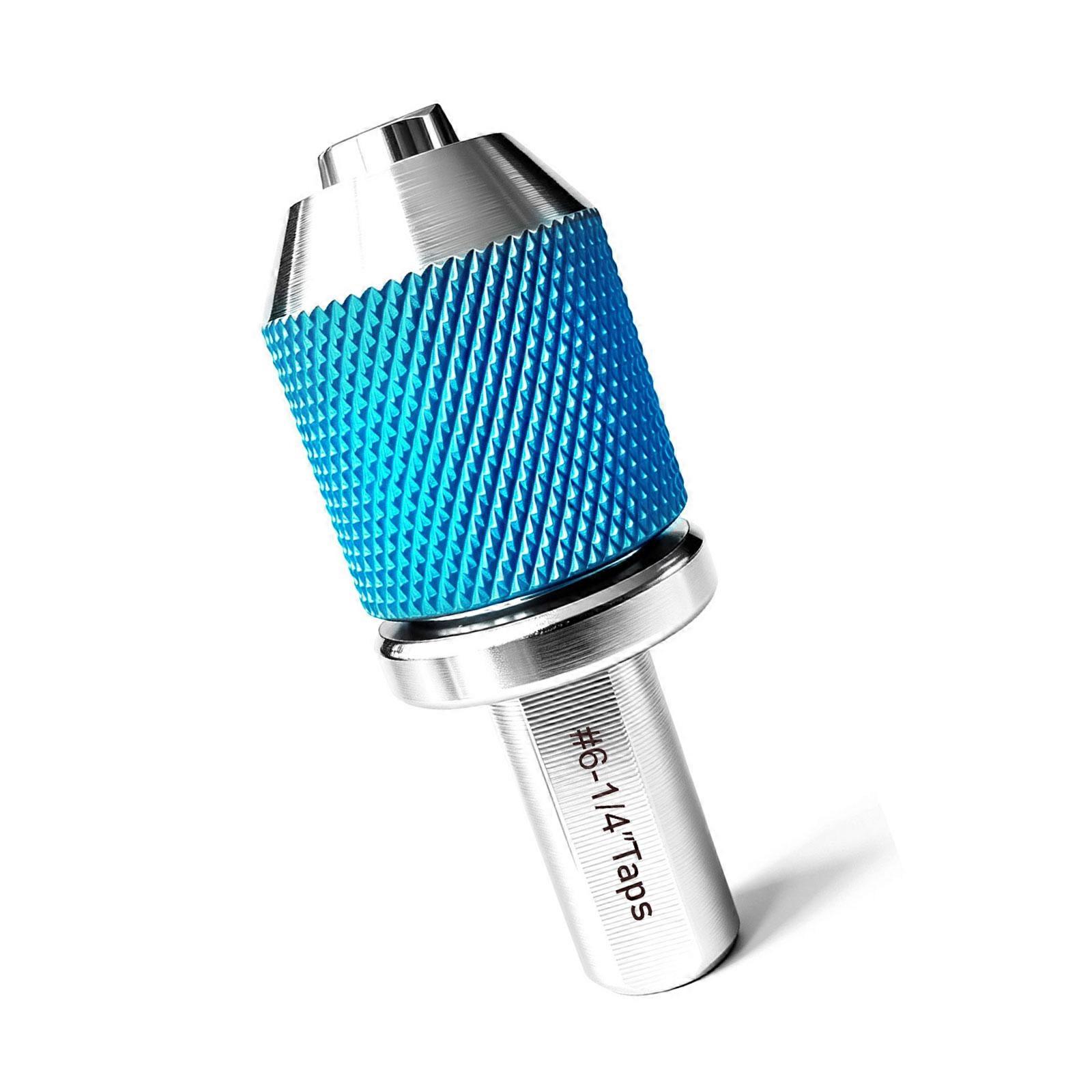 Threading Tap Adapter, Fast Change Collet Mechanism with Steel Body and Knurled Shell for Manual Tightening Control Multicolor
