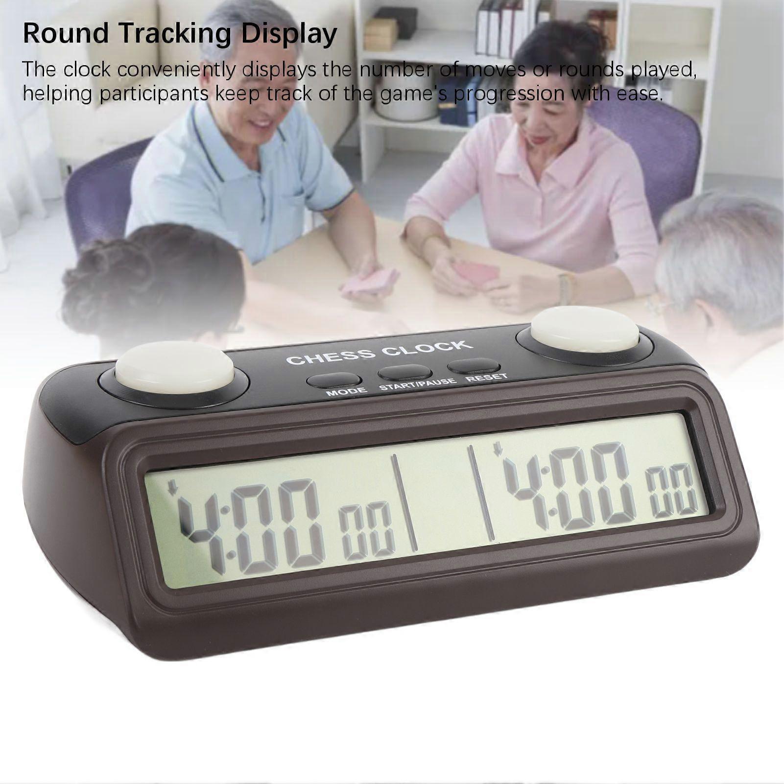 Chess Clock Multifunctional Digital Chess Timer for Board Games Practices Tournaments