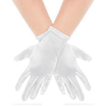 Lady Evening Dinner Gloves White Elegant Full Finger Gloves 1920s Women White Gloves Bridal Wedding Gloves