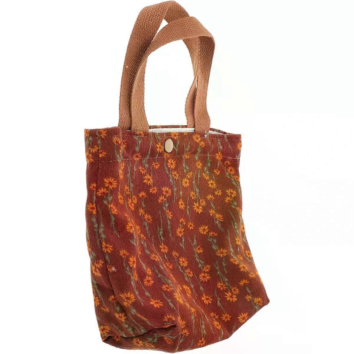 Pattern Corduroy Shoulder Bag Stylish Tote Bag