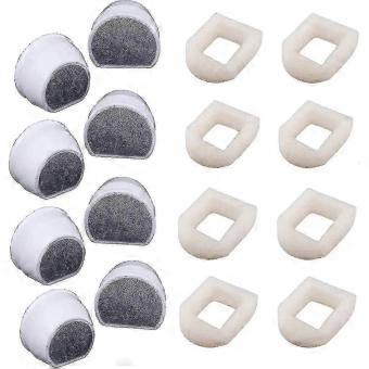 R10 16 Pack Foam Prefilters And Carbon Filter Compatible With Petsafe Drinkwell Fountain Inox 360 Avalon