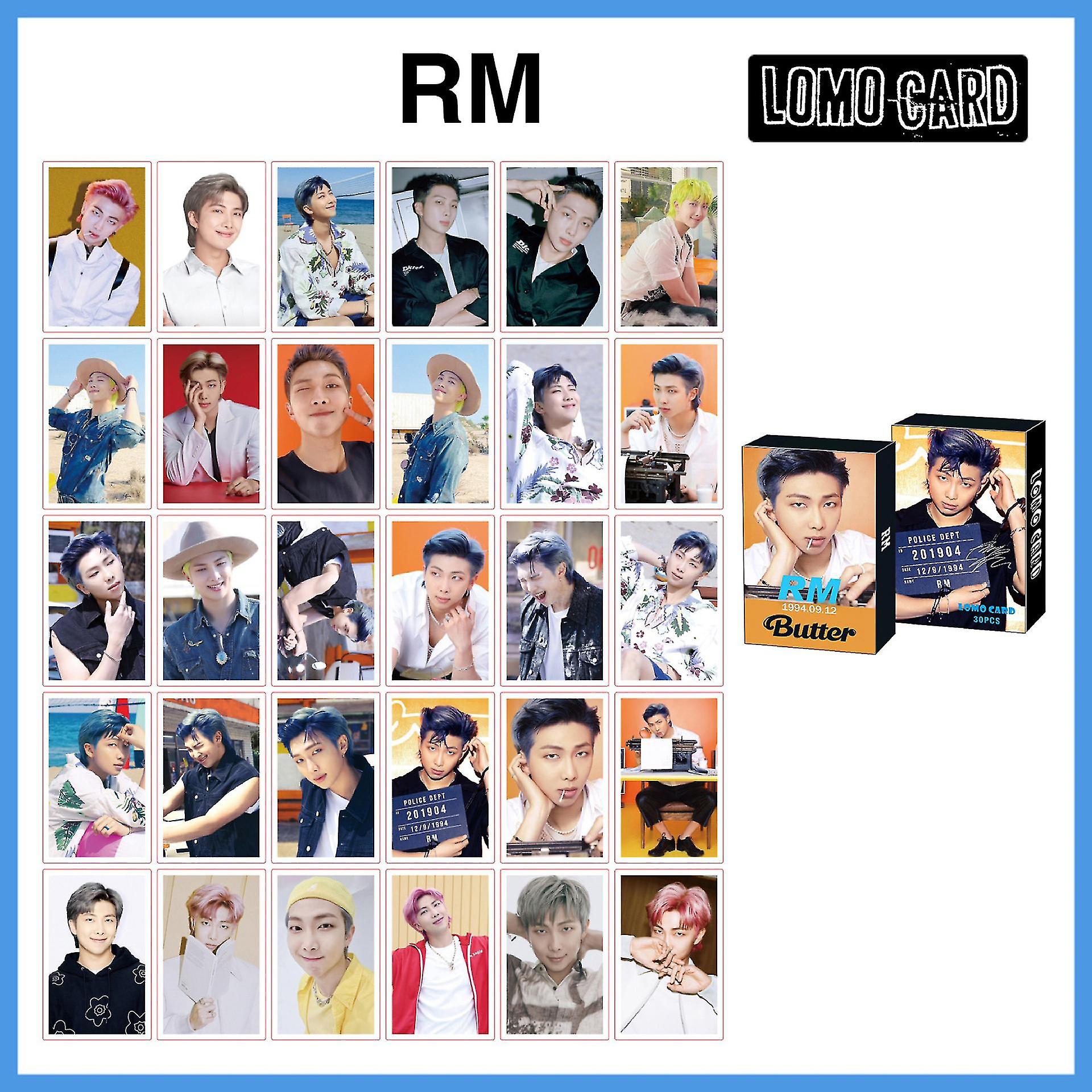 30pcs/box Kpop バンタンボーイズ ロモカードセット フォトカード フォトプリントアルバム フォトカード 韓国ファッション かわいいボーイズ ポスター 画像ファン