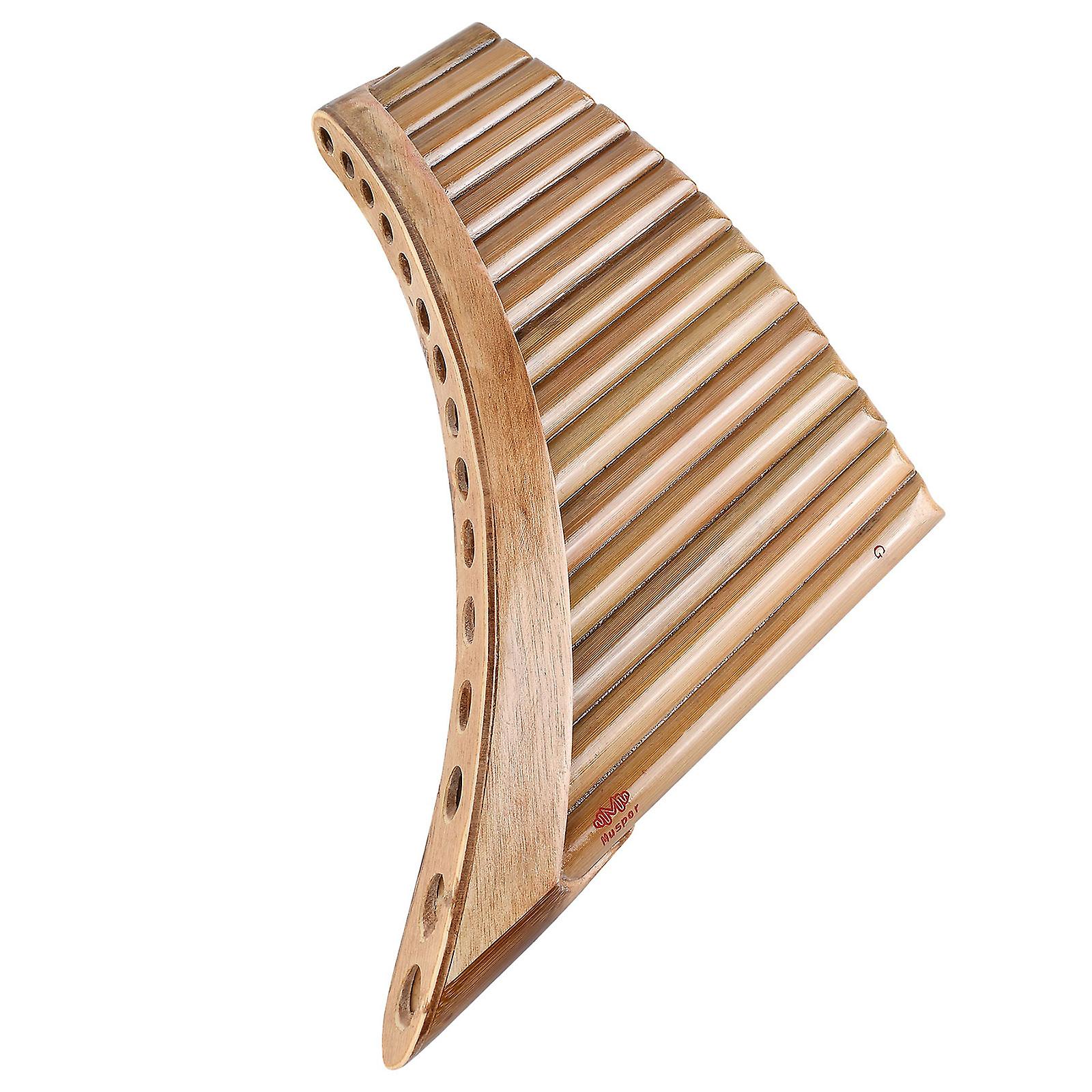 15 Pipes Brown Pan Flute G Key Chinese Traditional Musical Instrument