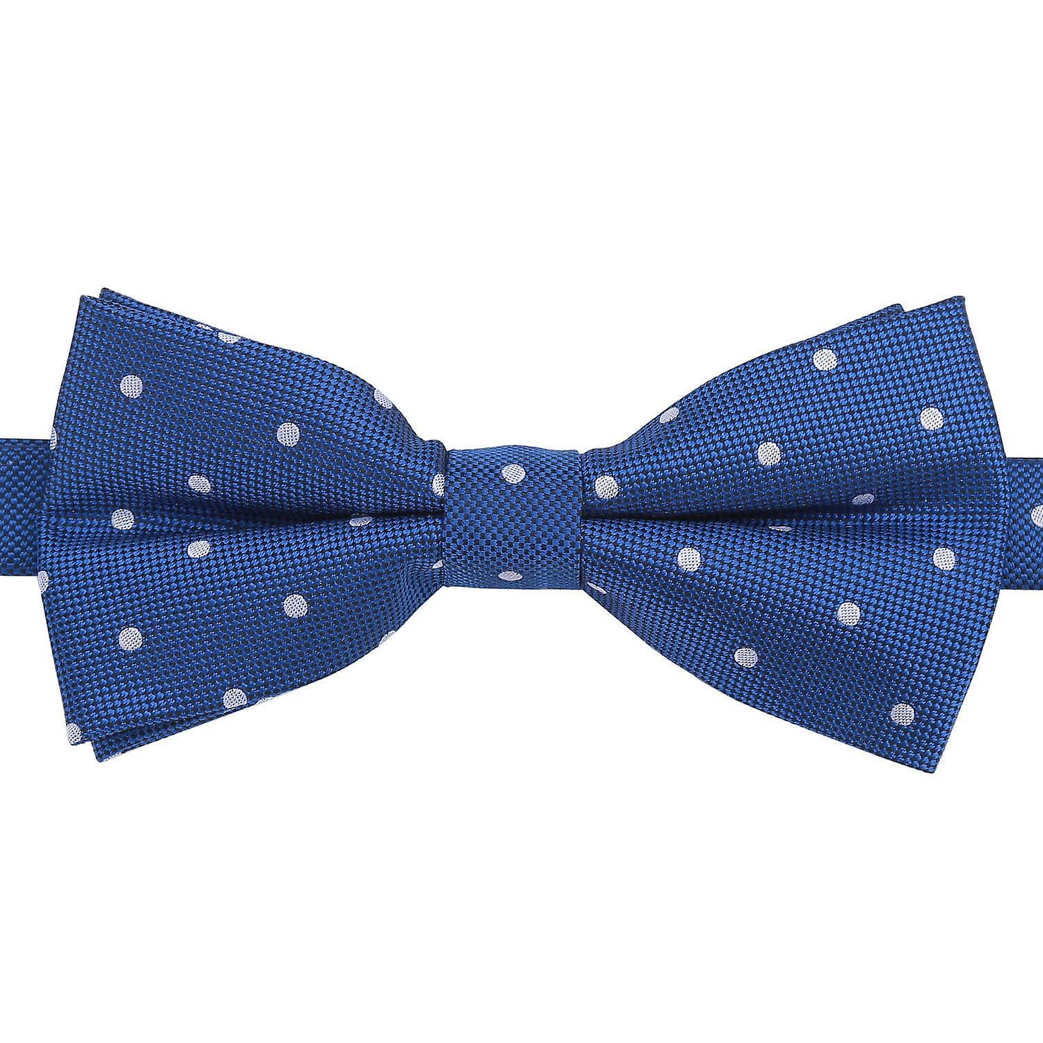 Royal Blue Polka Dot Pre-Tied Bow Tie