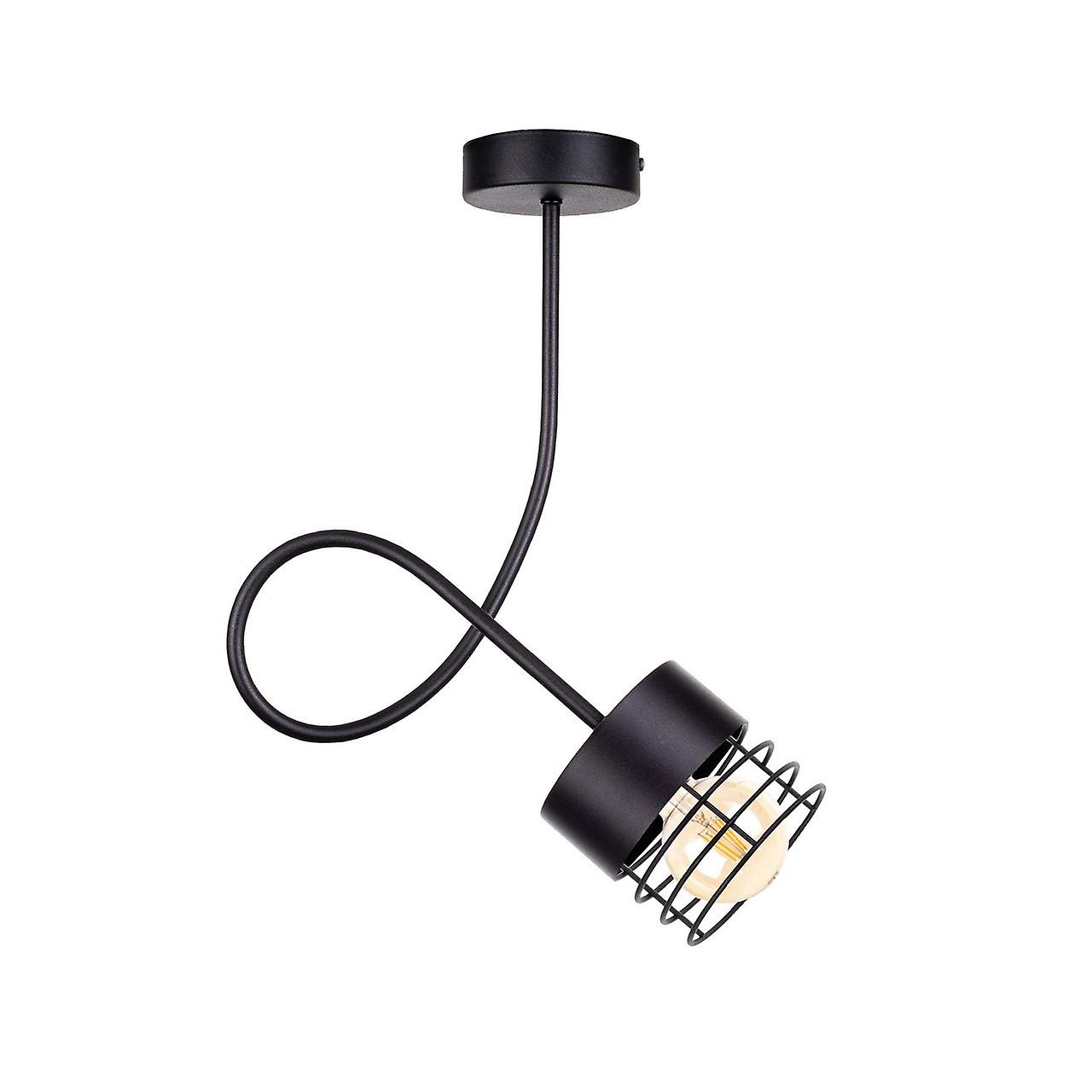 Elle Slim Pendant Ceiling Light Black, 25cm, 1x E27