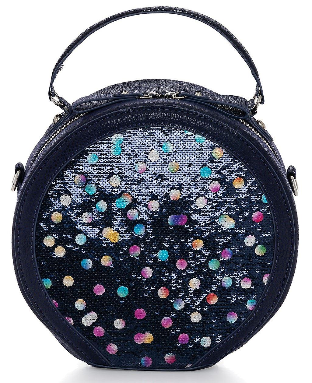 Ruby Shoo Alberta Navy Sequin Womens Cross Body Bag