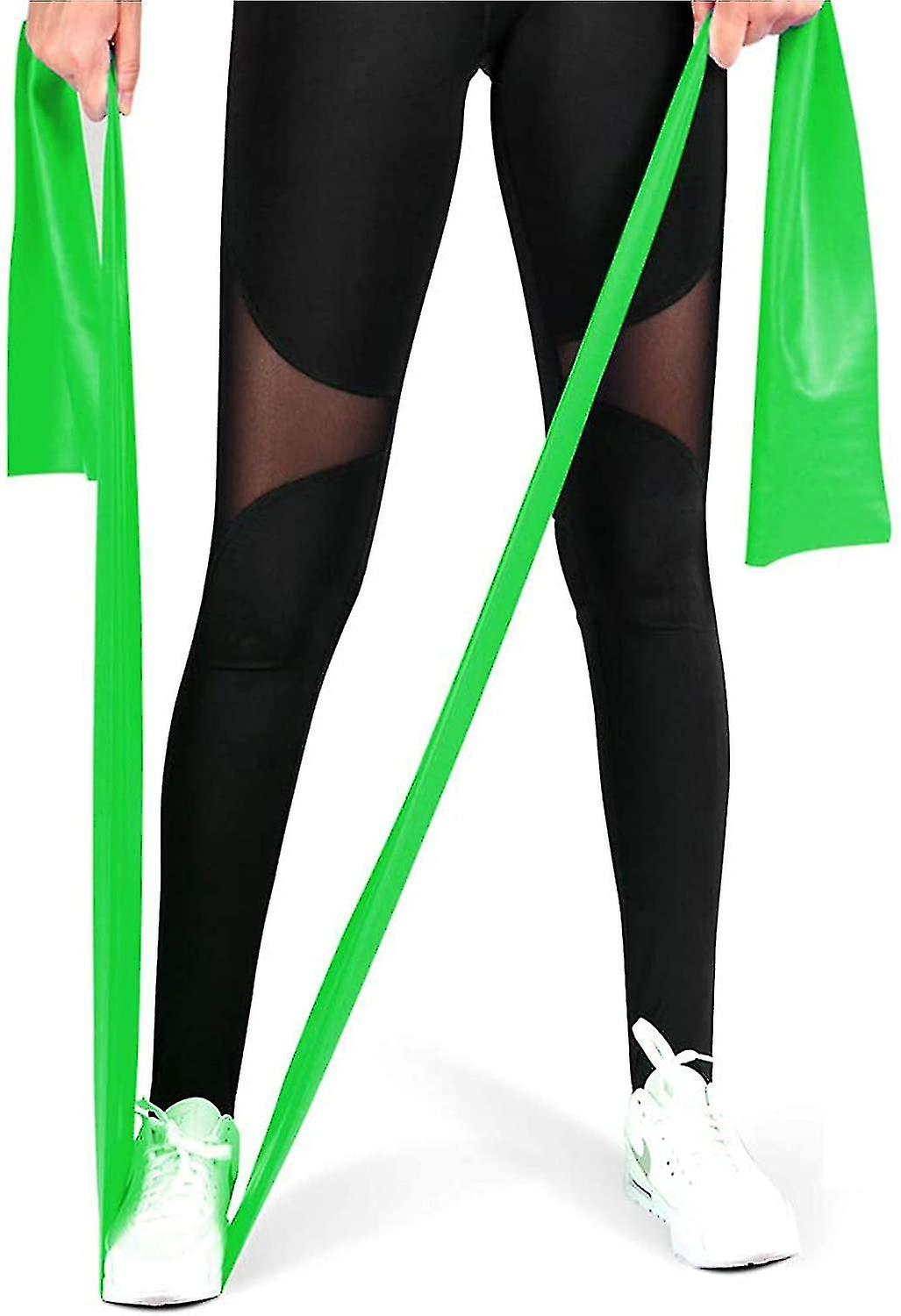 1.5m Resistance Bands, Professional Latex Elastic Exercise Bands2pcsgreen