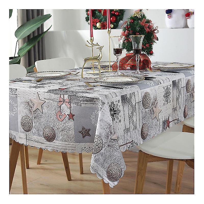Christmas Rectangle Waterproof Washable Spillproof Tablecloth Stain Resistant