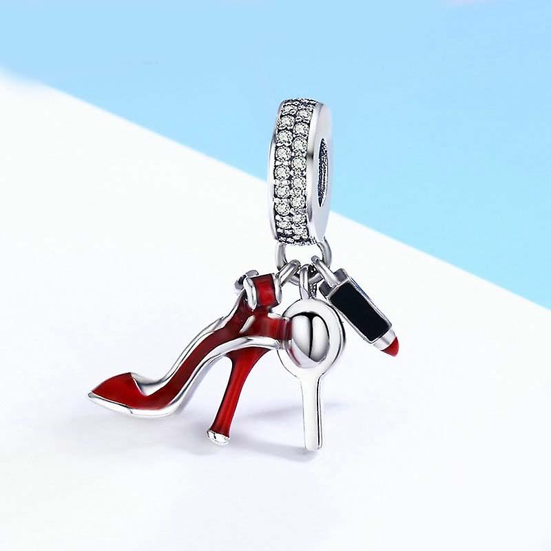 Red Lipstick High Hes Makeup Mirror Pendant